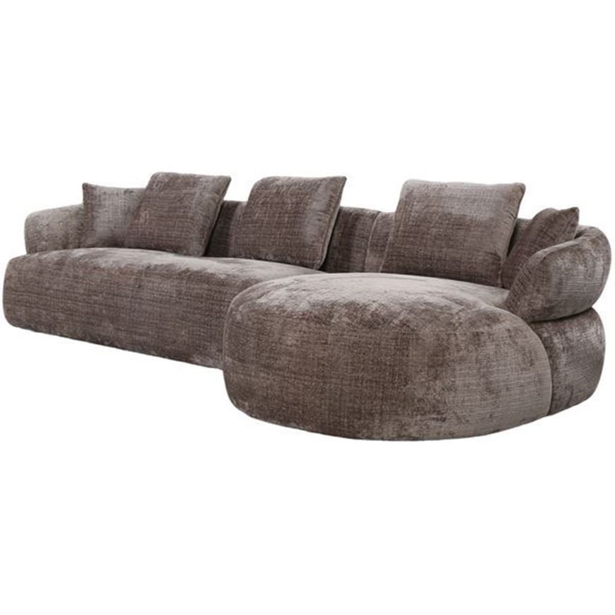 Picture of CREMONA 2 seater sofa with right chaise brown