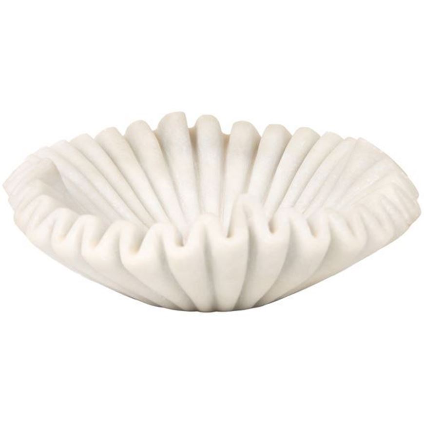 Picture of FRILL bowl decoration white - dia 22cm