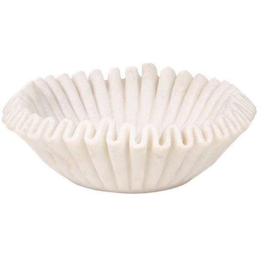 Picture of FRILL bowl decoration white - dia 30cm