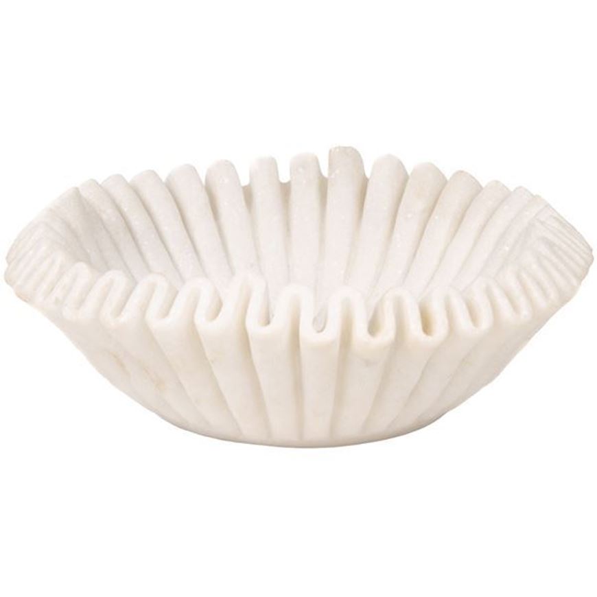 Picture of FRILL bowl decoration white - dia 30cm
