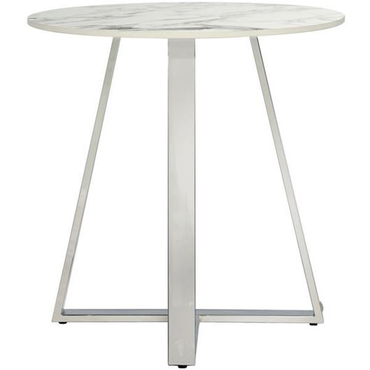 Picture of MENZA side table white - dia 60cm