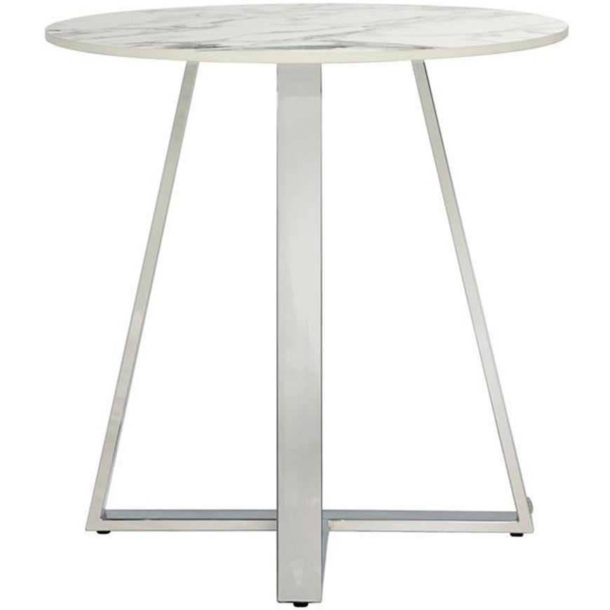 Picture of MENZA side table white - dia 60cm