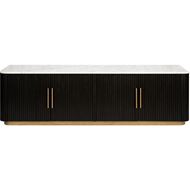 Picture of AURELIA tv unit white/black - 60x200cm
