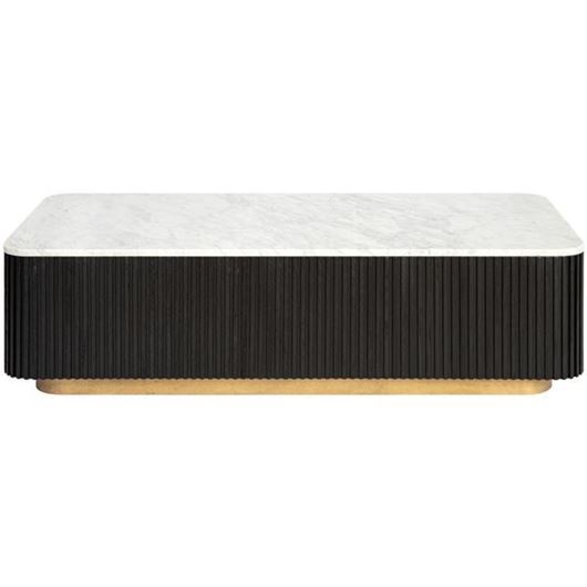 Picture of AURELIA coffee table white/black - 137x63cm