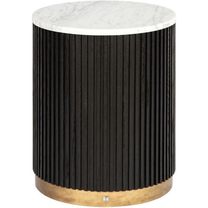 Picture of AURELIA side table white/black - dia 45cm