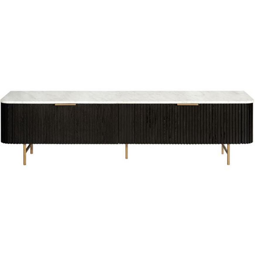 Picture of AURELIA tv unit white/black - 50x185cm