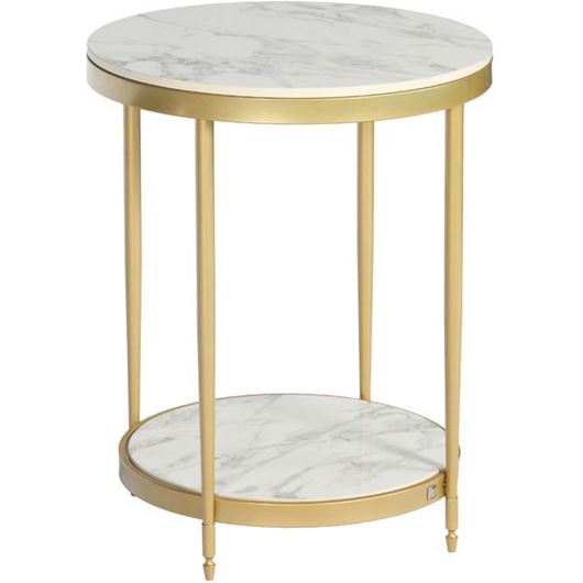Picture of RICO side table white - dia 48cm