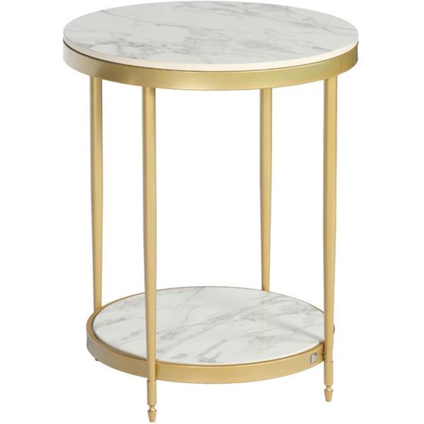 Picture of RICO side table white - dia 48cm