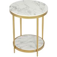 Picture of RICO side table white - dia 48cm