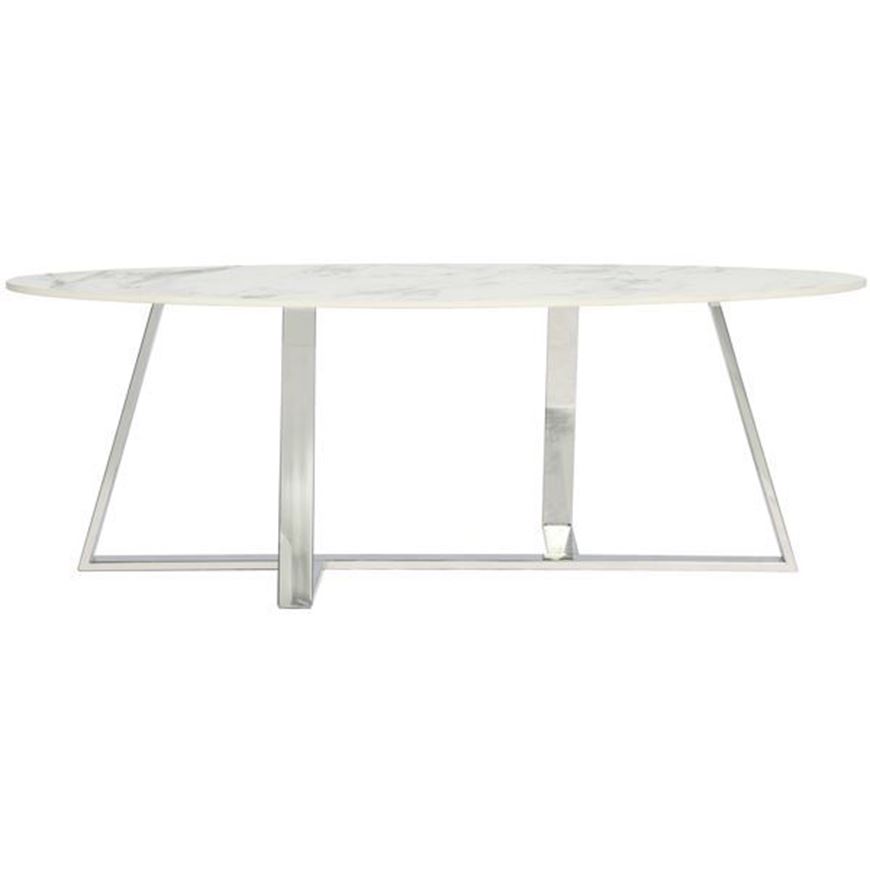 Picture of MENZA coffee table white - 129x65cm