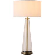 Picture of GIJON table lamp white/clear -H58cm