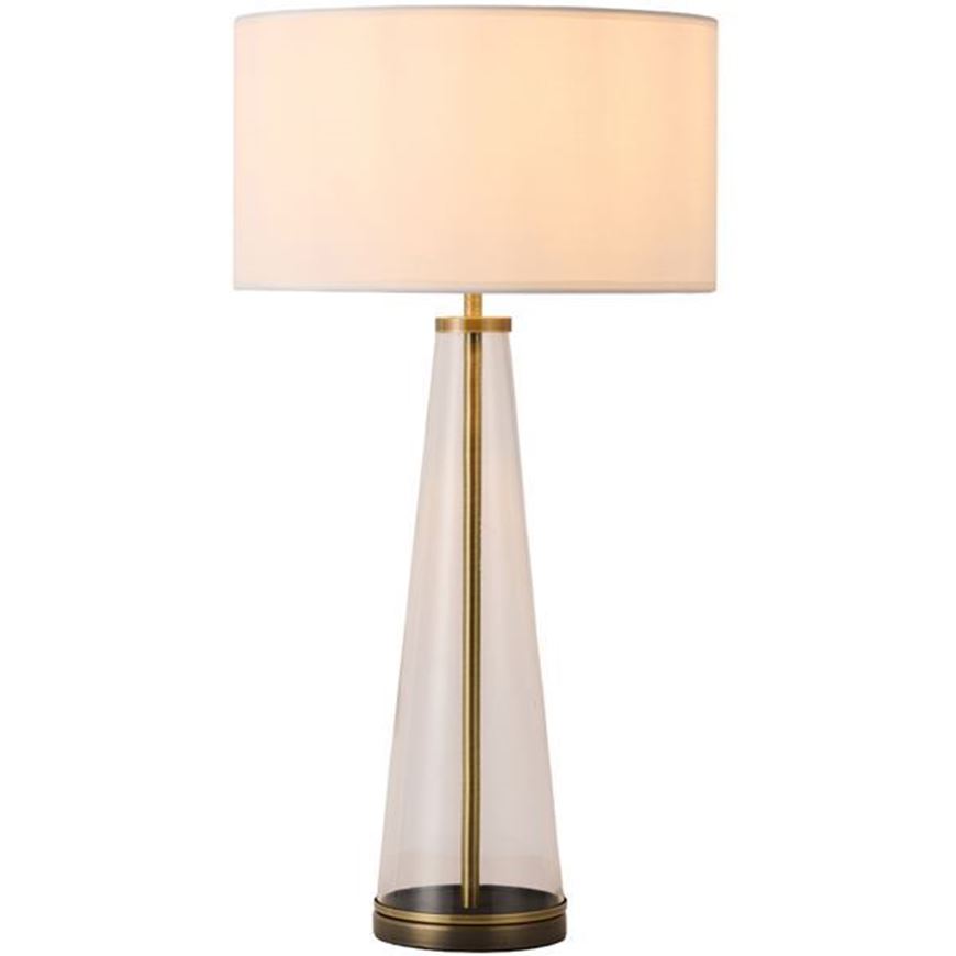 Picture of GIJON table lamp white/clear -H58cm