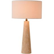 Picture of MALAGA table lamp white/natural - H61cm