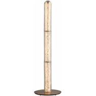 Picture of MAELLA floor lamp clear/brass - H163cm