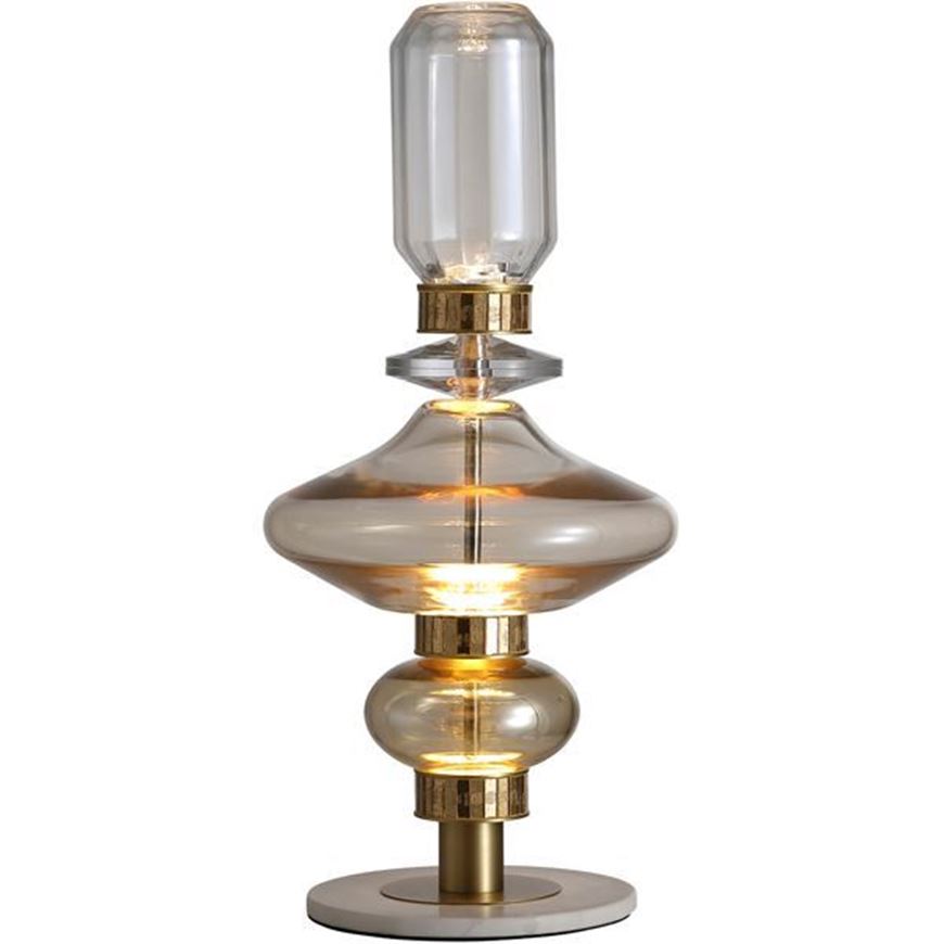 Picture of ASTEROPE II table lamp clear/gold - H50cm
