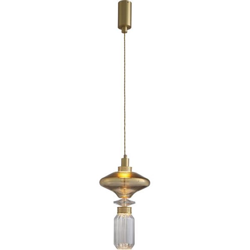 Picture of ASTEROPE III pendant lamp clear/gold - dia 23cm