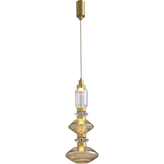 Picture of ASTEROPE VI pendant lamp clear/gold - dia 23cm
