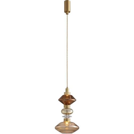 Picture of ASTEROPE VII pendant lamp clear/gold - dia 23cm