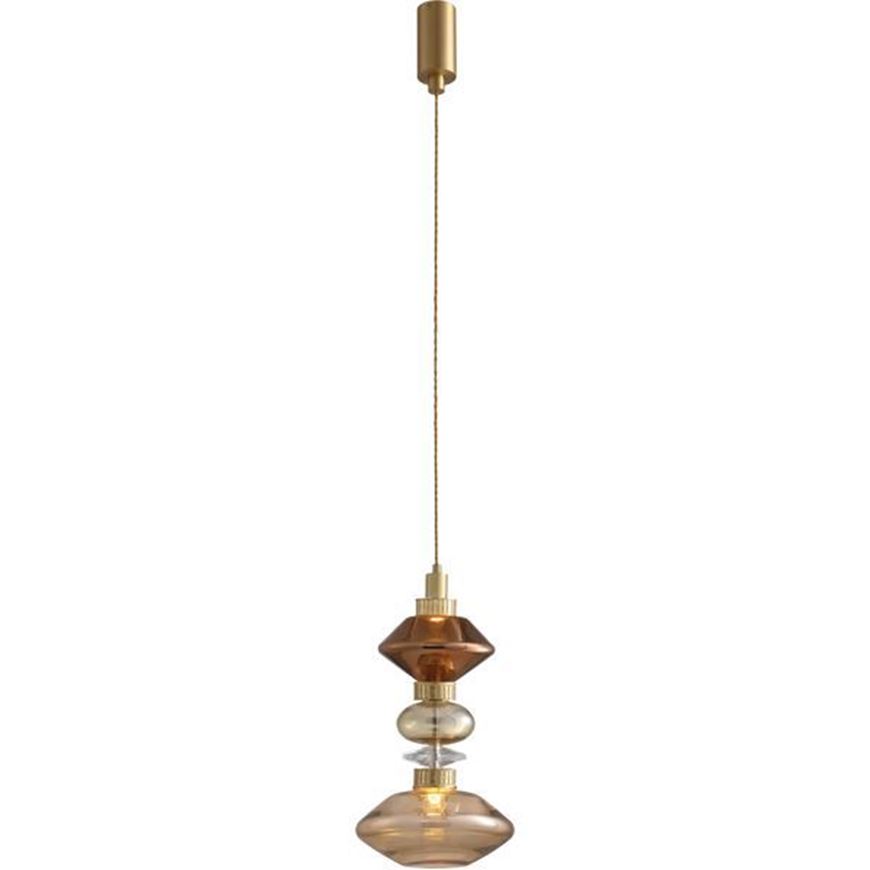 Picture of ASTEROPE VII pendant lamp clear/gold - dia 23cm