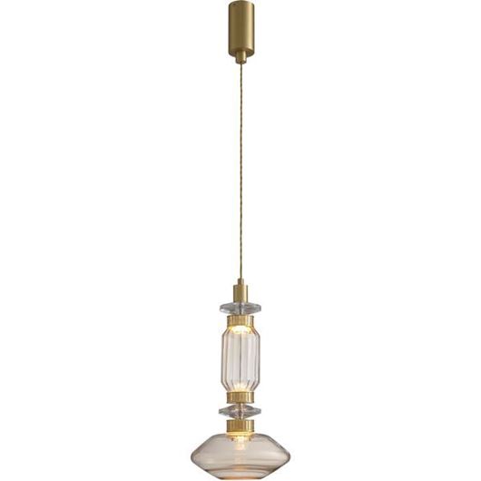 Picture of ASTEROPE VIII pendant lamp clear/gold - dia 23cm