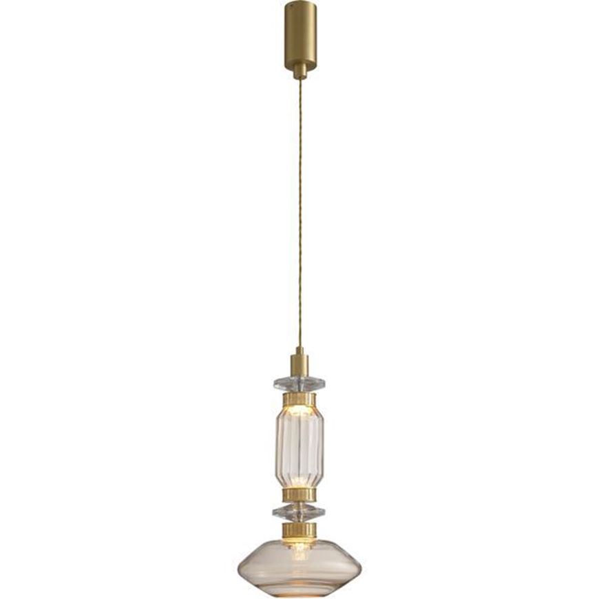 Picture of ASTEROPE VIII pendant lamp clear/gold - dia 23cm