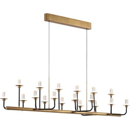 Picture of RAIDEN chandelier brass/black - 120x24cm