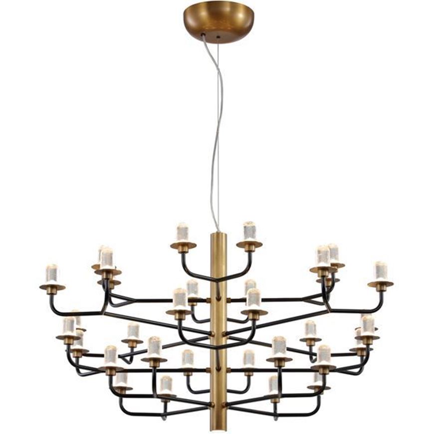 Picture of RAIDEN chandelier brass/black - dia 95cm