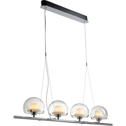 Picture of DESTINY chandelier clear/chrome - 120x16cm