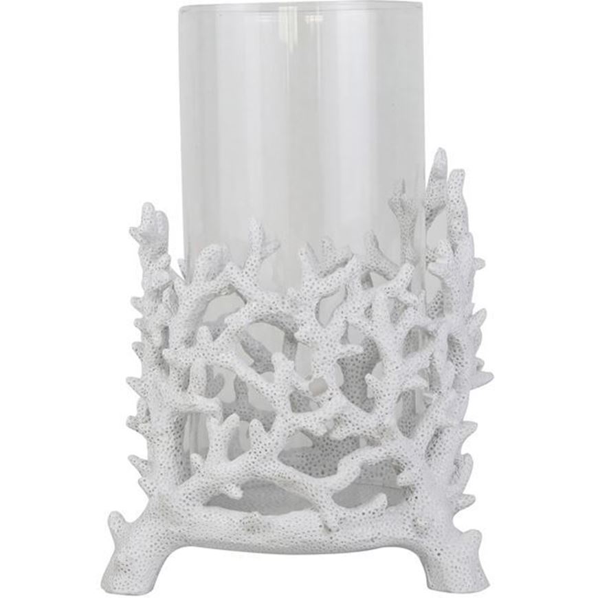 Picture of TIDAL hurricane white/clear - H28cm