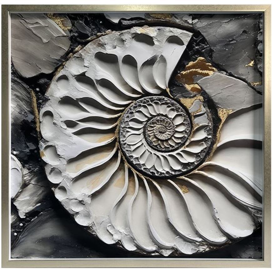 Picture of CONCH I print silver - 105x105cm