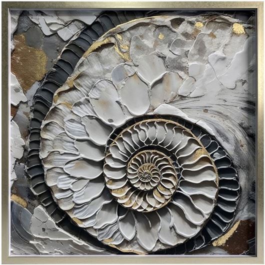 Picture of CONCH II print silver - 105x105cm