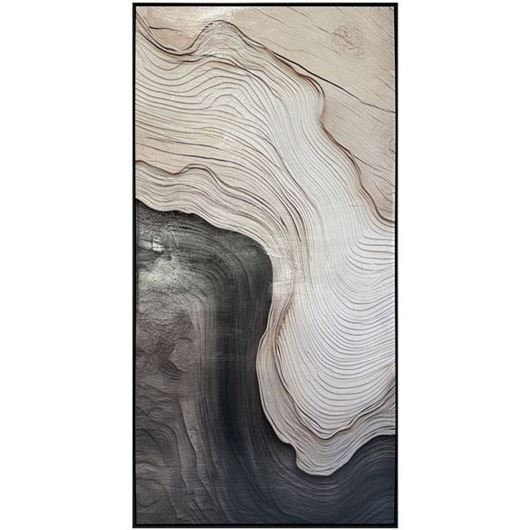 Picture of CALME I framed canvas black - 93x182cm