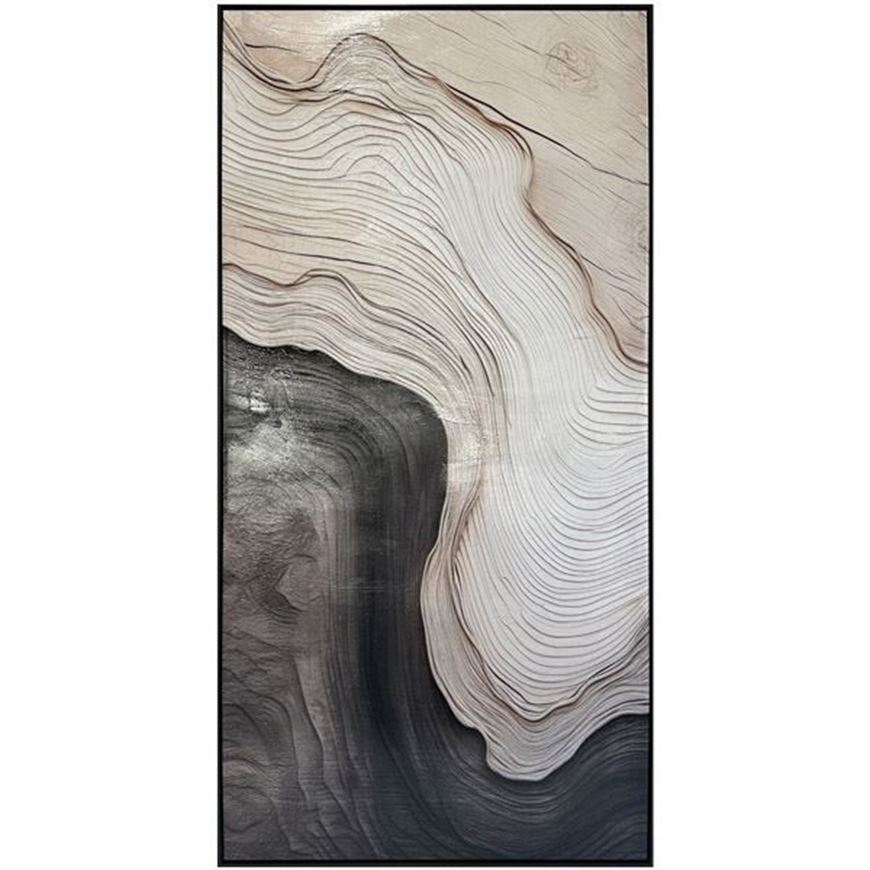 Picture of CALME I framed canvas black - 93x182cm