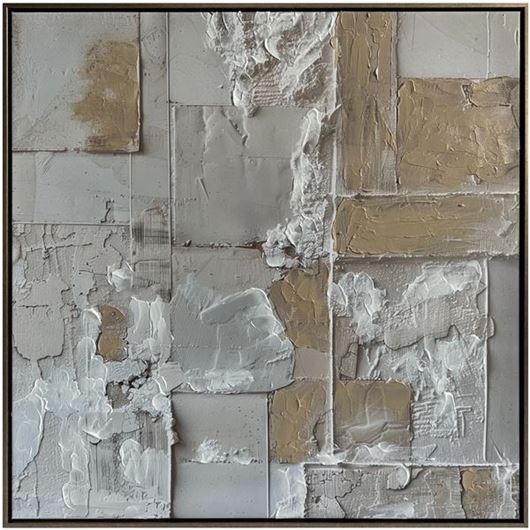 Picture of INVENTION framed canvas silver - 83x83cm