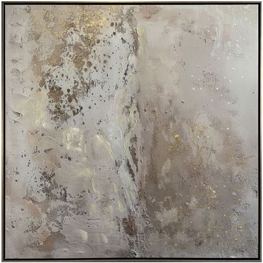 Picture of TIME Tested II framed canvas silver - 103x103cm