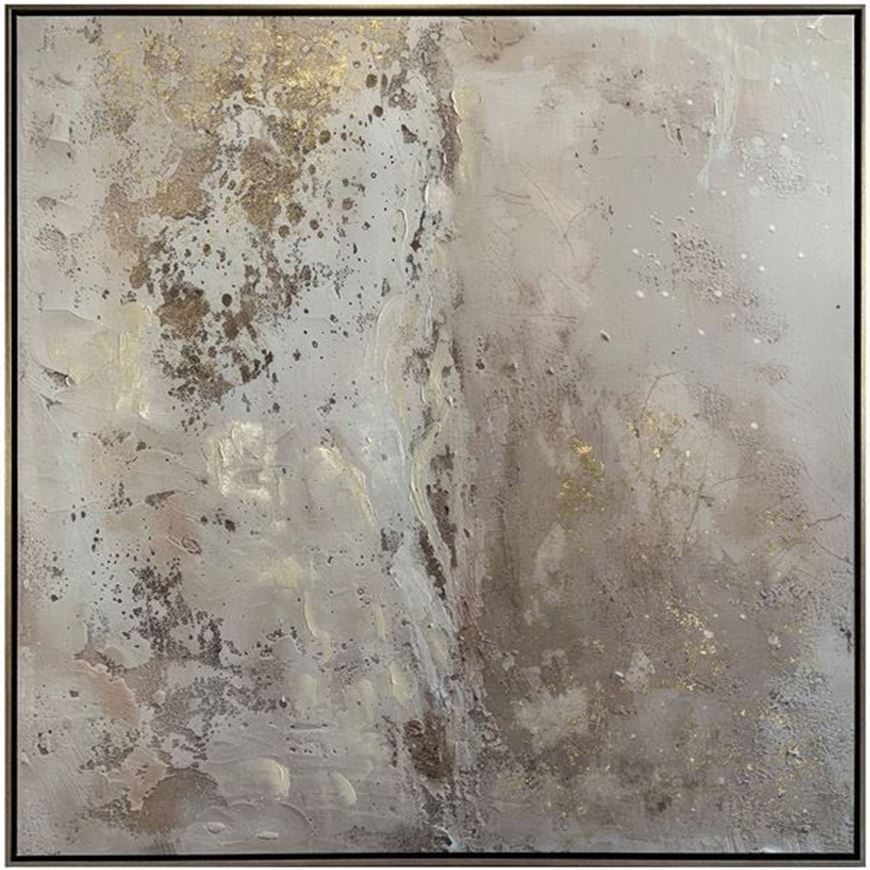 Picture of TIME Tested II framed canvas silver - 103x103cm