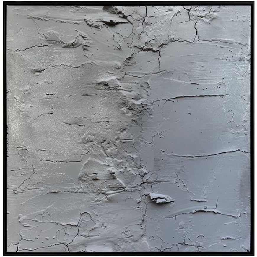 Picture of PEACE II framed canvas black - 83x83cm