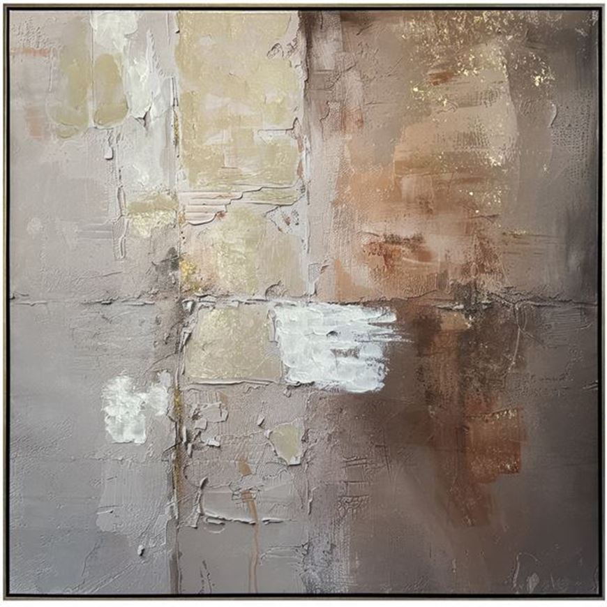 Picture of LIFE Style I framed canvas silver - 123x123cm