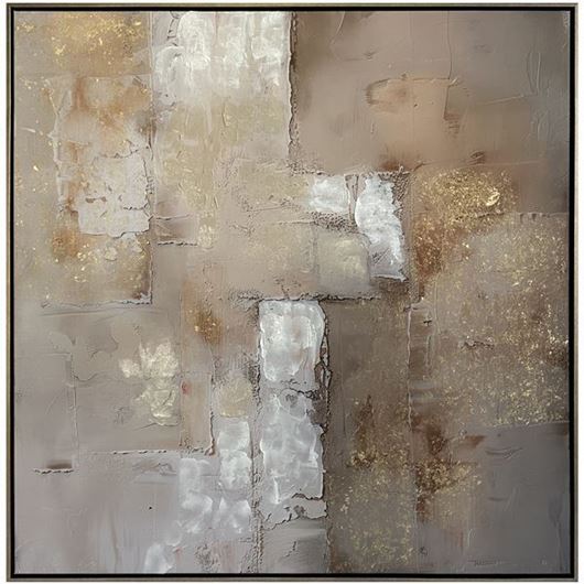 Picture of LIFE Style II framed canvas silver - 103x103cm