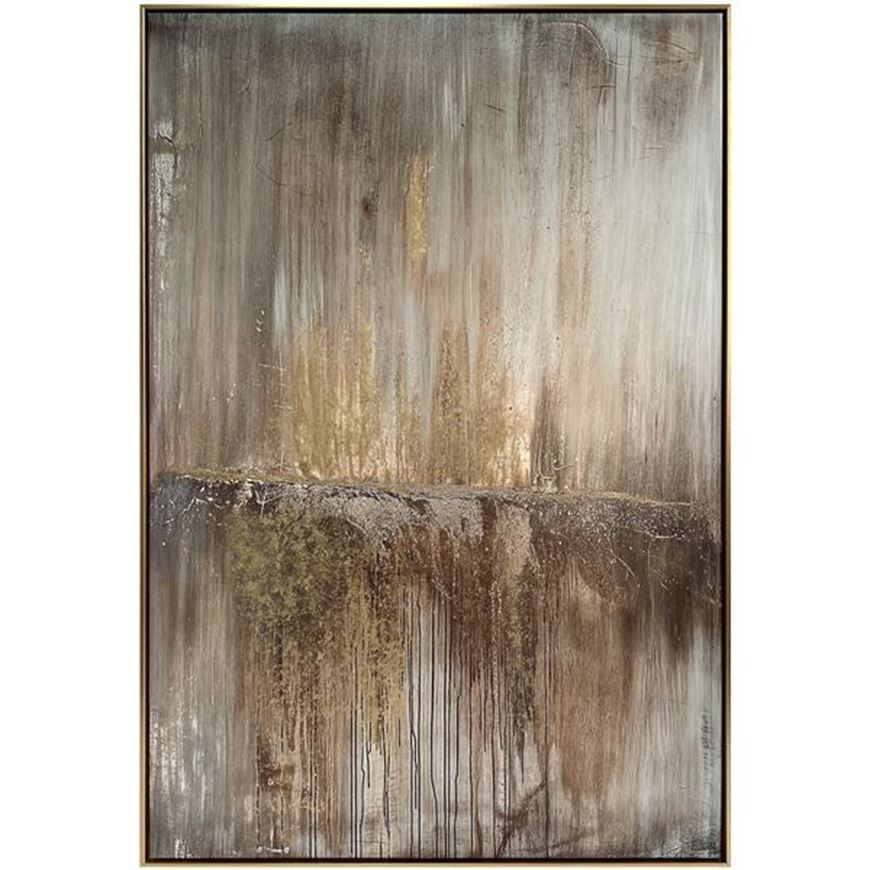 Picture of RETRO I framed canvas gold - 82x122cm