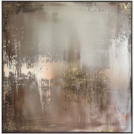 Picture of RETRO IV framed canvas silver - 143x143cm