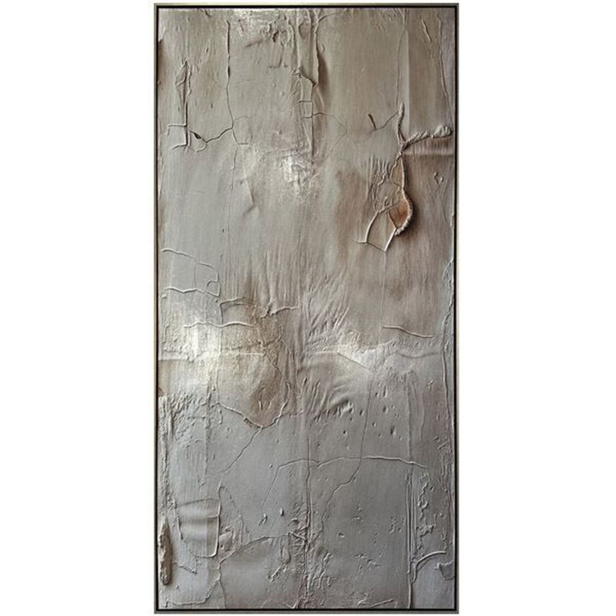 Picture of BALANCE I framed canvas silver - 93x183cm