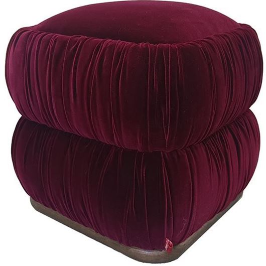 Picture of WHIMSY stool burgundy - 45x45cm