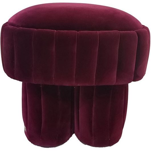 Picture of EMBER stool burgundy - 45x44cm