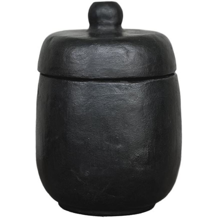 Picture of PEGO jar with lid black - H22cm