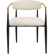 Picture of VELIS dining armchair white/black