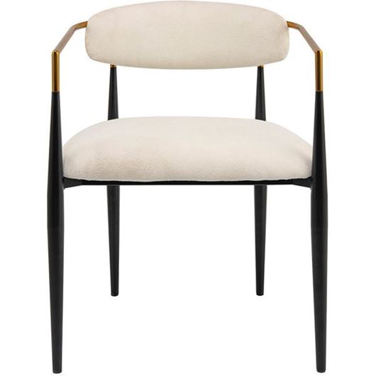 Picture of VELIS dining armchair white/black
