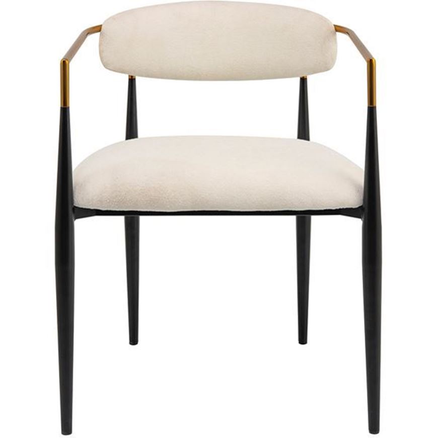 Picture of VELIS dining armchair white/black