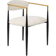 Picture of VELIS dining armchair white/black