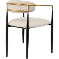 Picture of VELIS dining armchair white/black